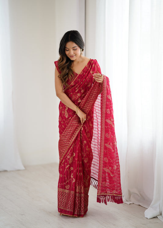 Elegant Georgette Silk Saree