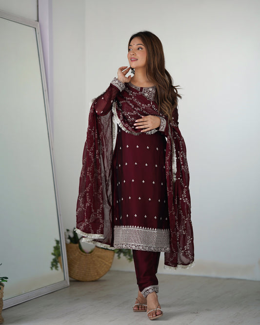 FESTIVAL SEASON BEAUTIFUL PURE BLOOMING RANGOLI SILK KURTA SET