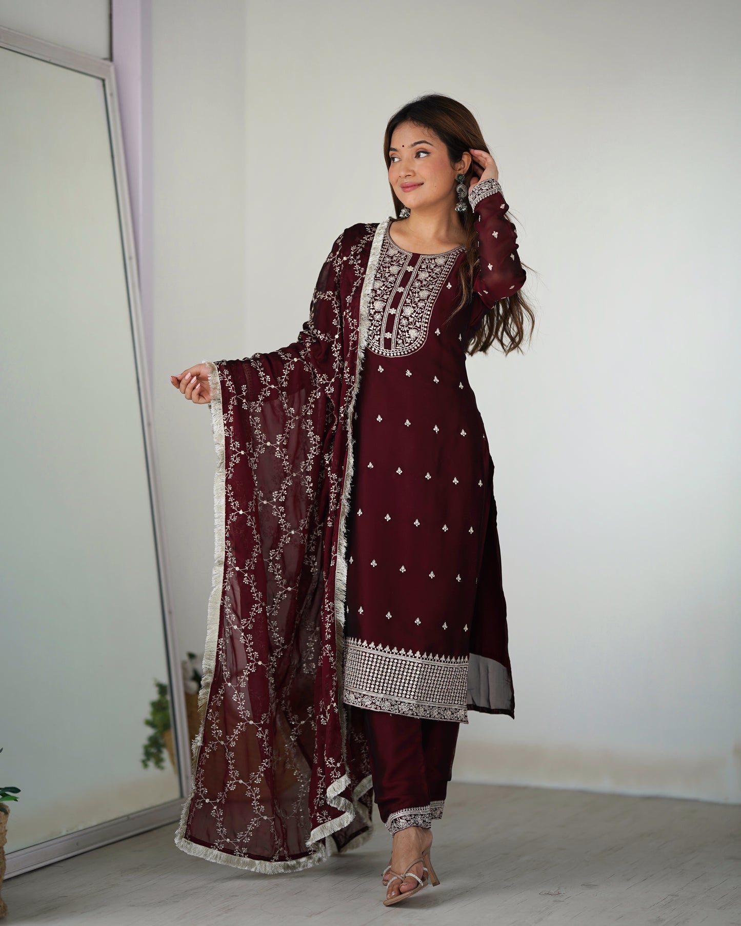 FESTIVAL SEASON BEAUTIFUL PURE BLOOMING RANGOLI SILK KURTA SET