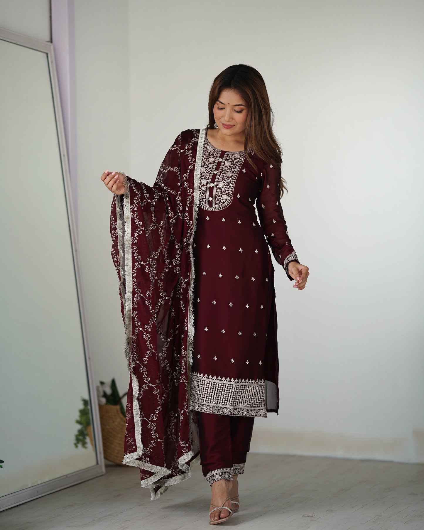 FESTIVAL SEASON BEAUTIFUL PURE BLOOMING RANGOLI SILK KURTA SET