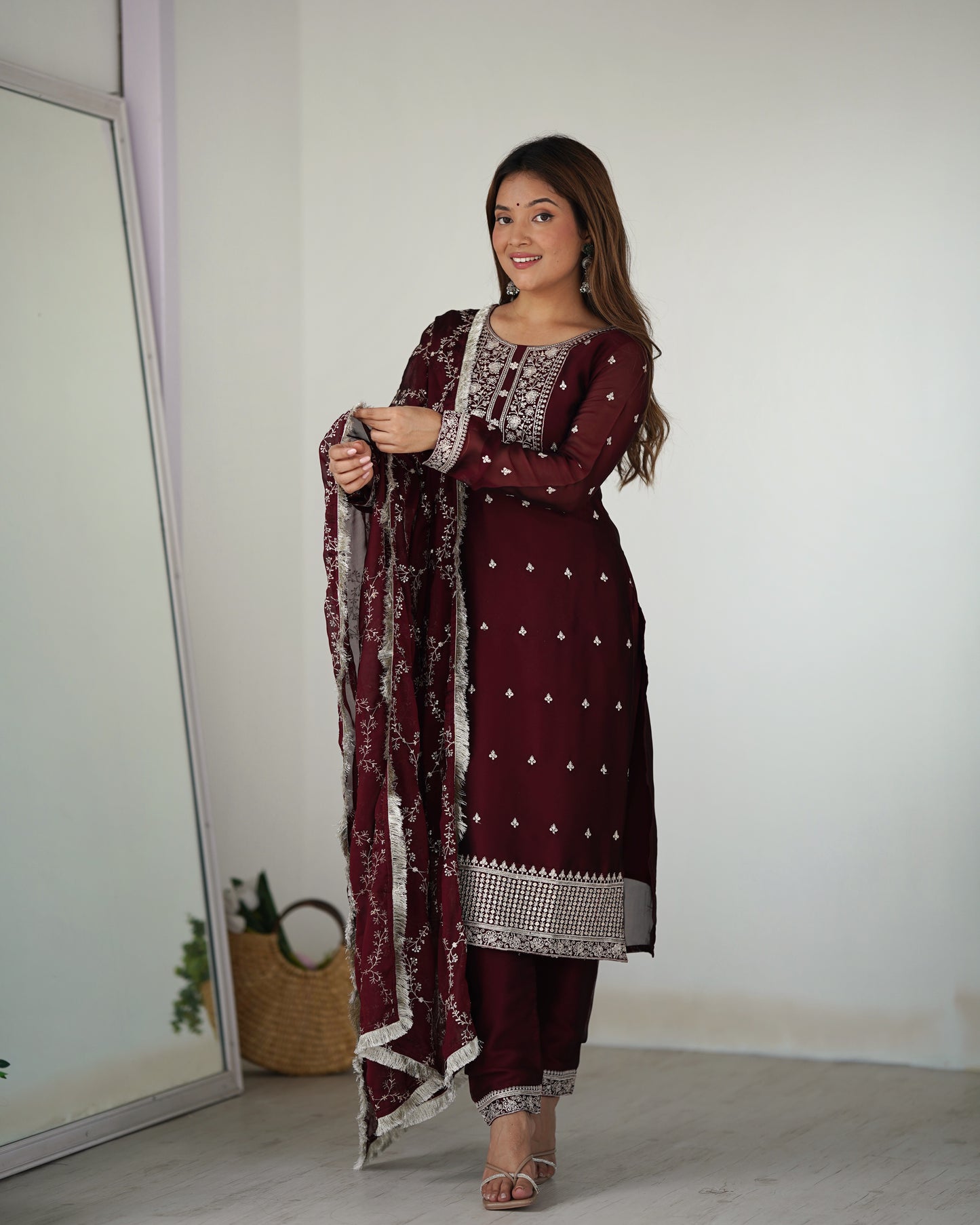 FESTIVAL SEASON BEAUTIFUL PURE BLOOMING RANGOLI SILK KURTA SET