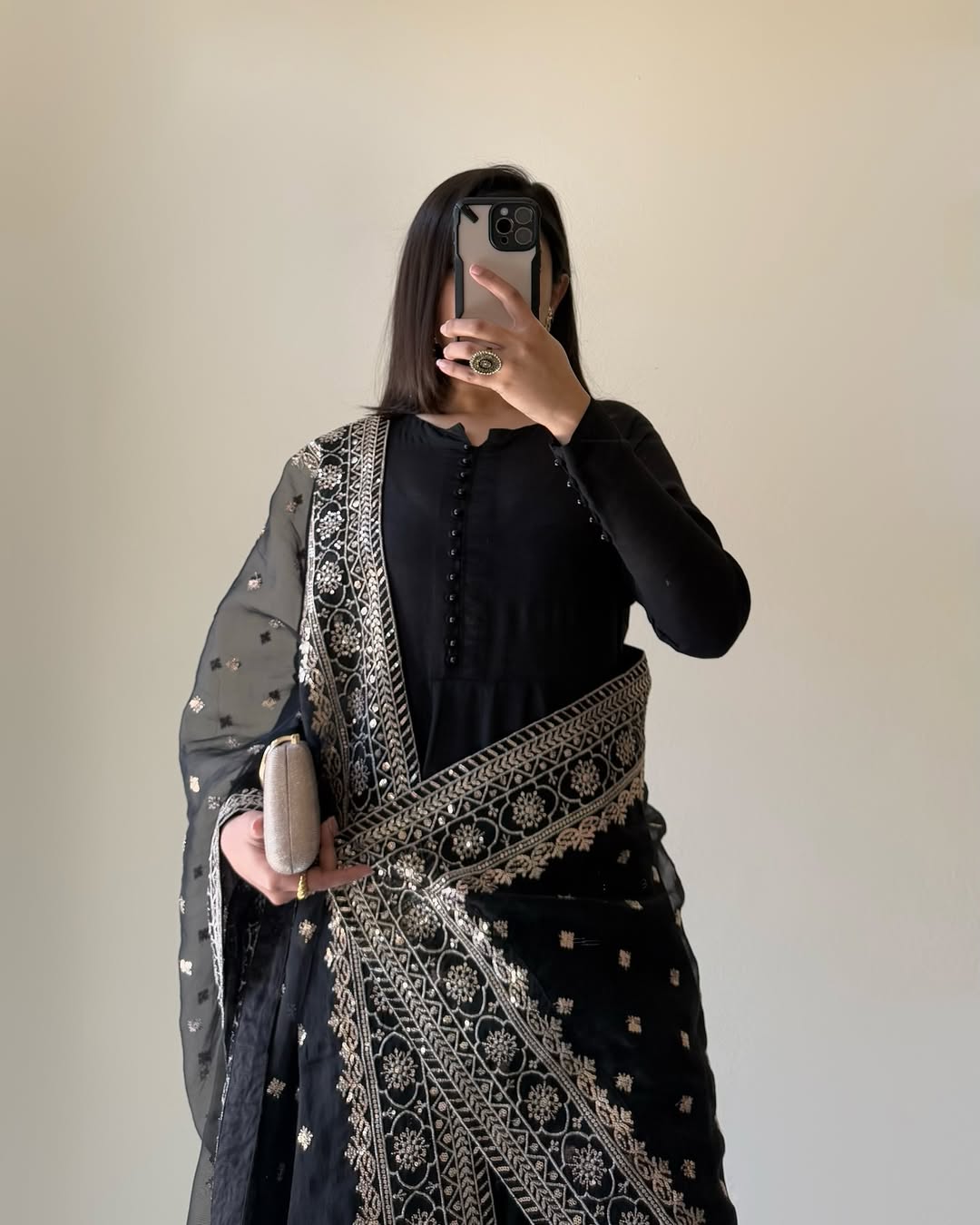 Elegant Pure Fox Georgette Kurta Set with Dupatta & Plazzo