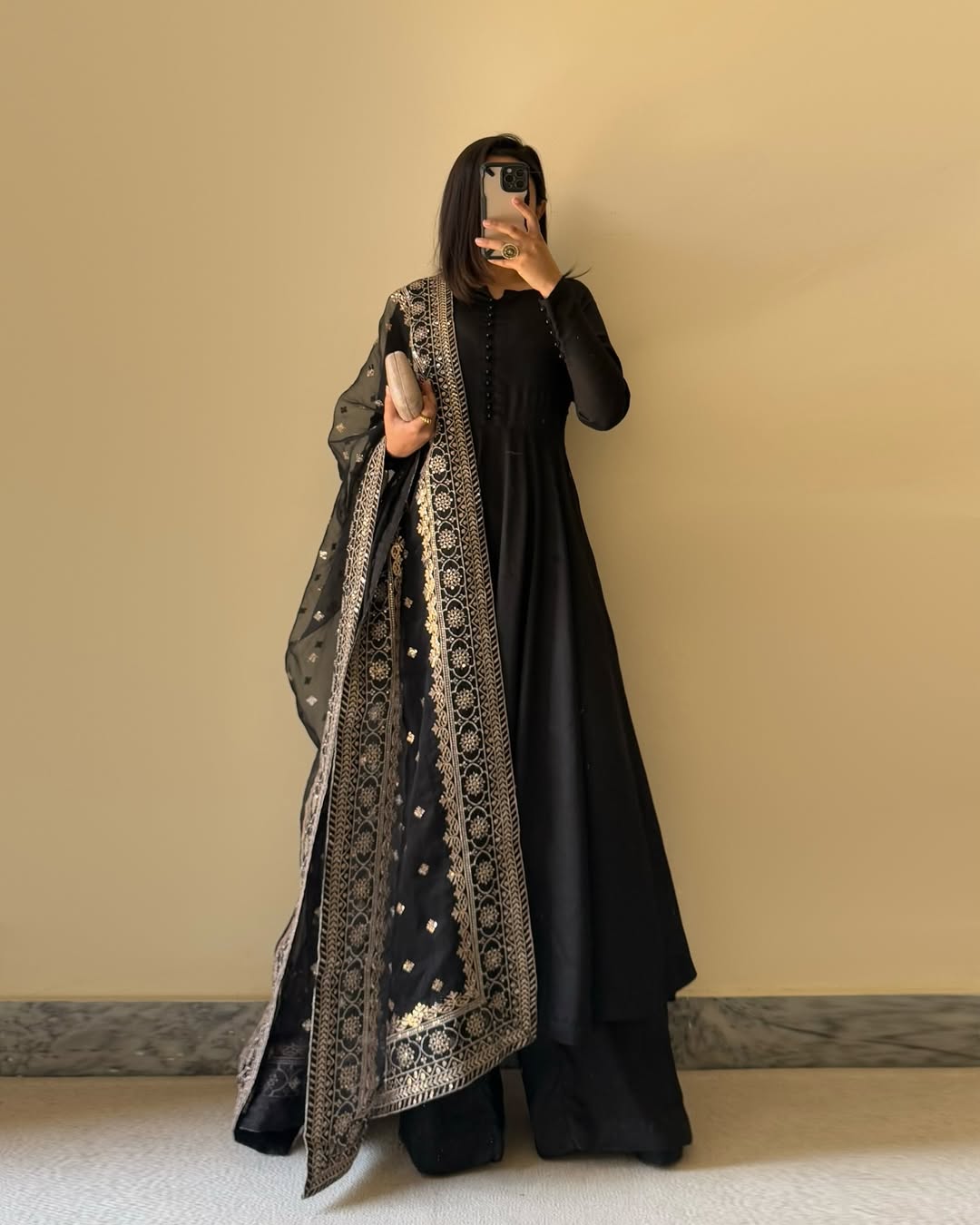 Elegant Pure Fox Georgette Kurta Set with Dupatta & Plazzo