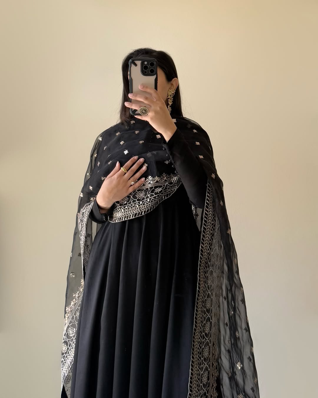 Elegant Pure Fox Georgette Kurta Set with Dupatta & Plazzo
