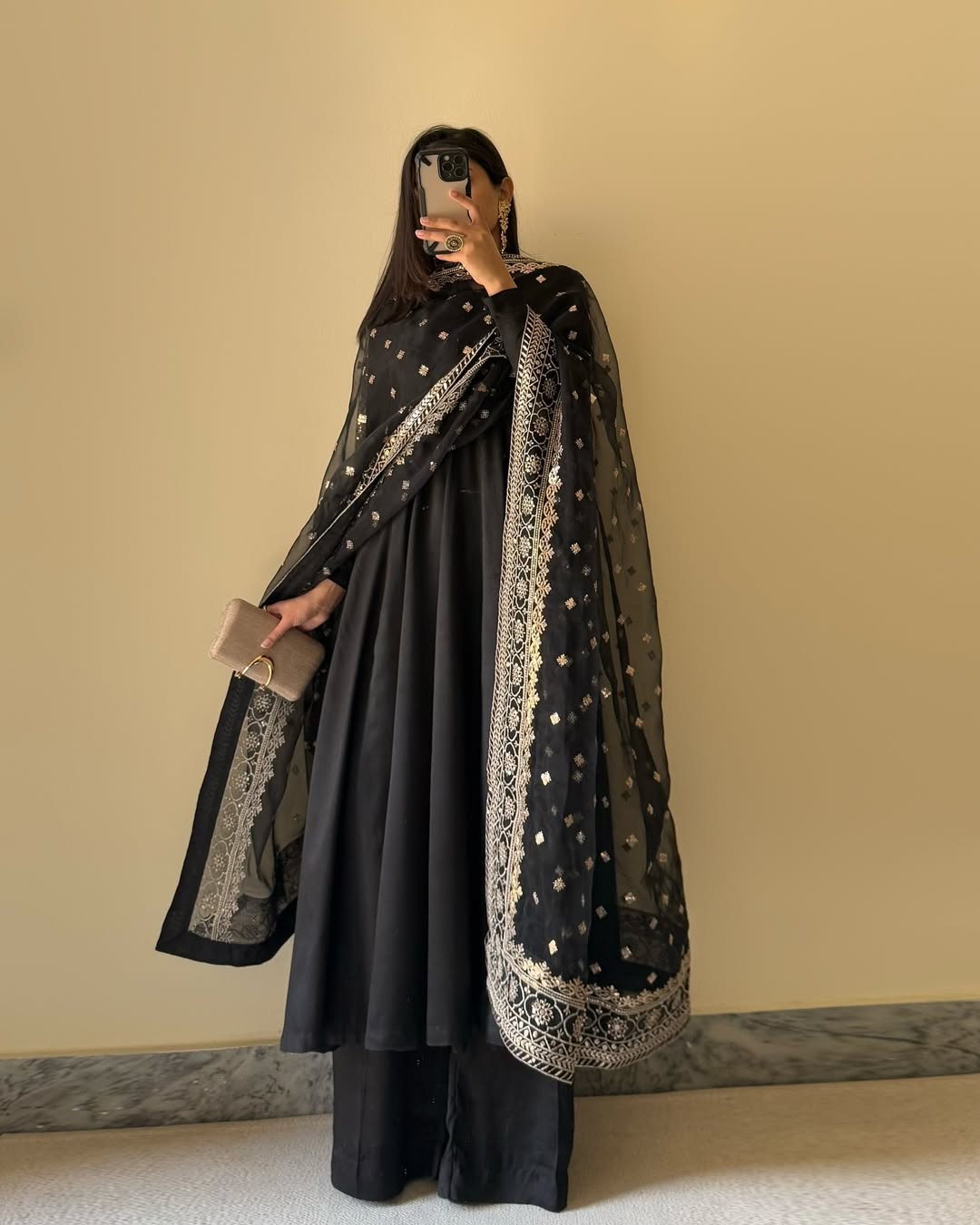 Elegant Pure Fox Georgette Kurta Set with Dupatta & Plazzo