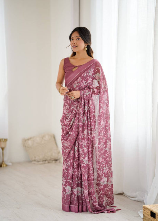 Georgette Royale Embroidery Saree