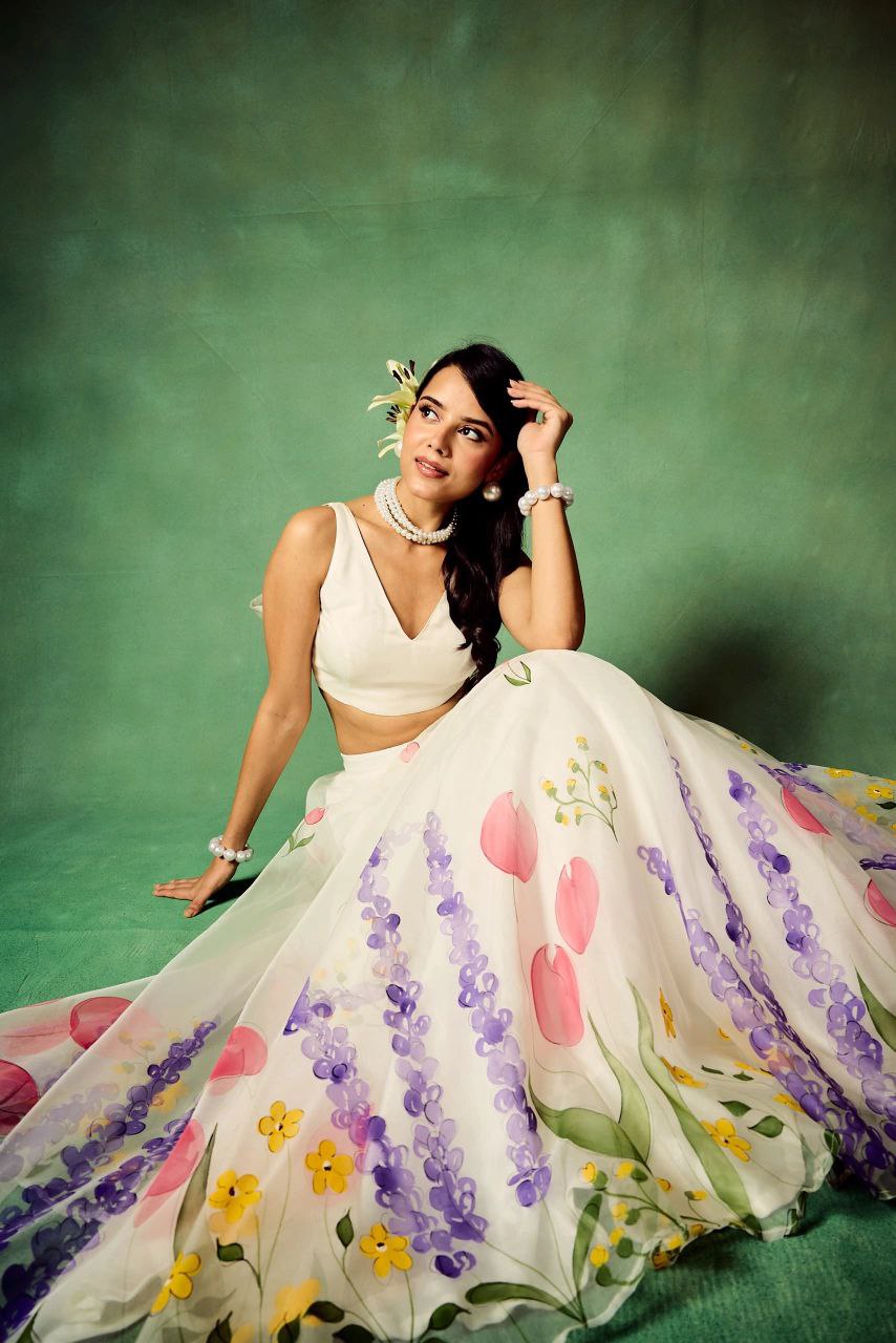 Premium Floral Print Lehenga Set