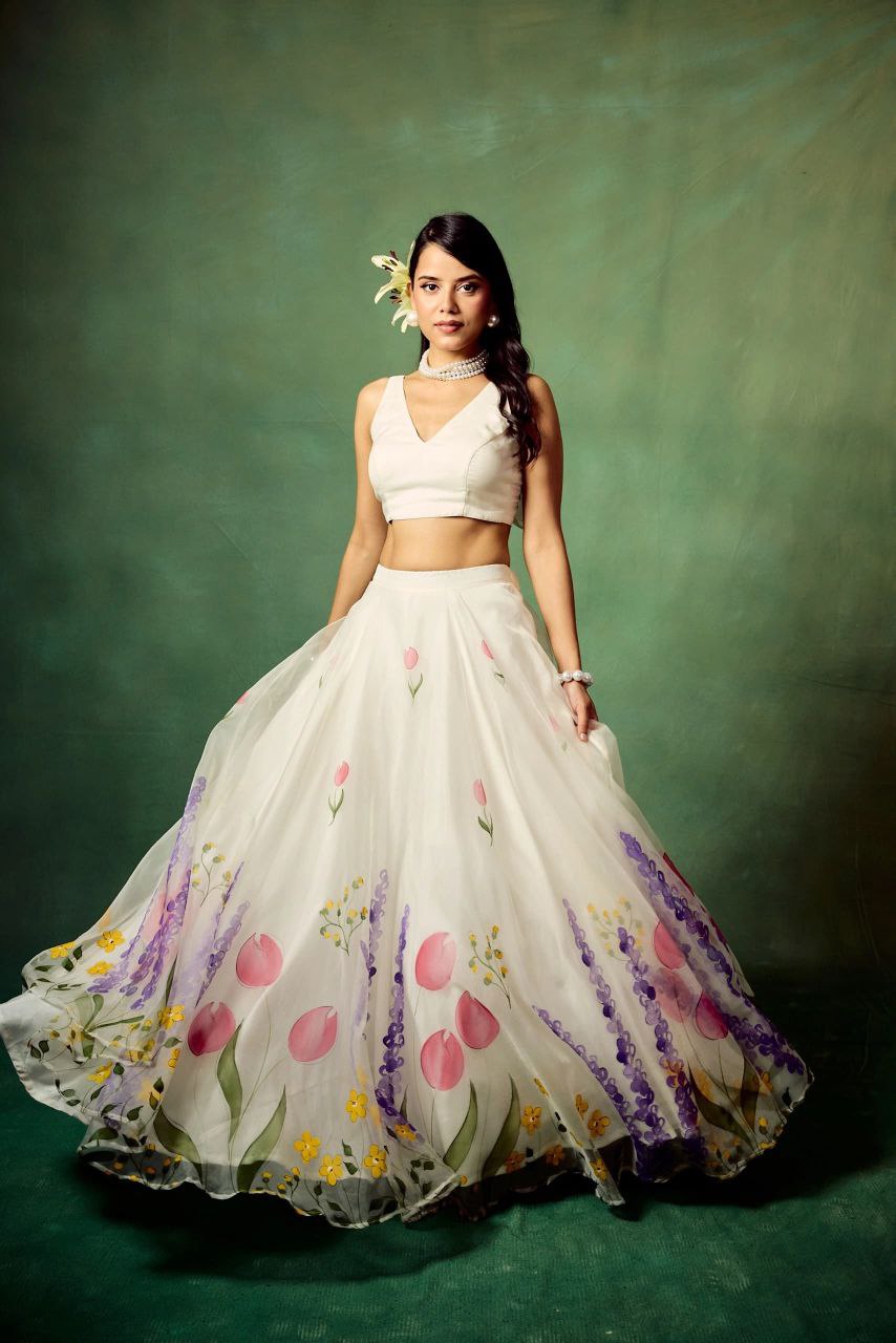Premium Floral Print Lehenga Set