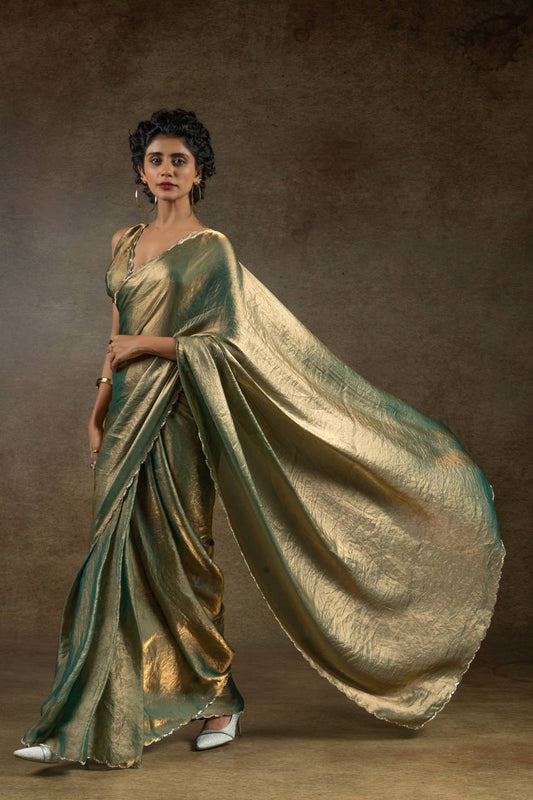 Trending Space Silk Original Jarkhan Diamond Work Saree