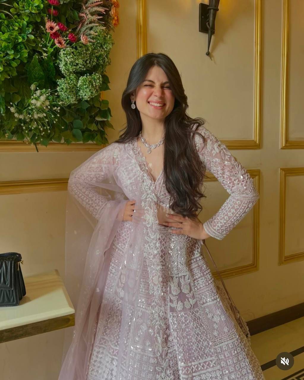 Elegance Redefined – Premium Butterfly Net Lehenga Set