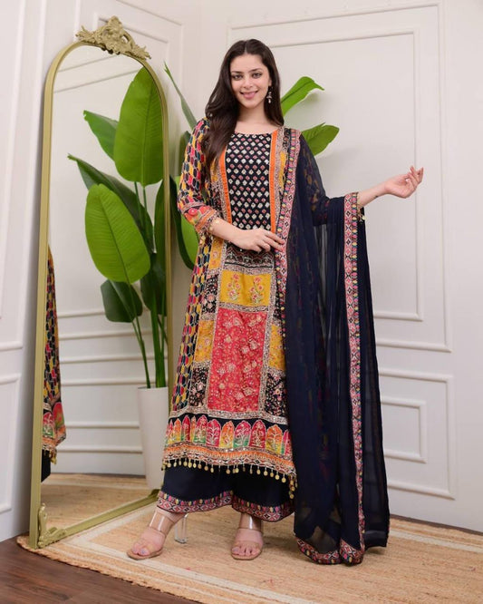 Embrace Grace Glamour with Our Exclusive Chinon Three-Piece Set
