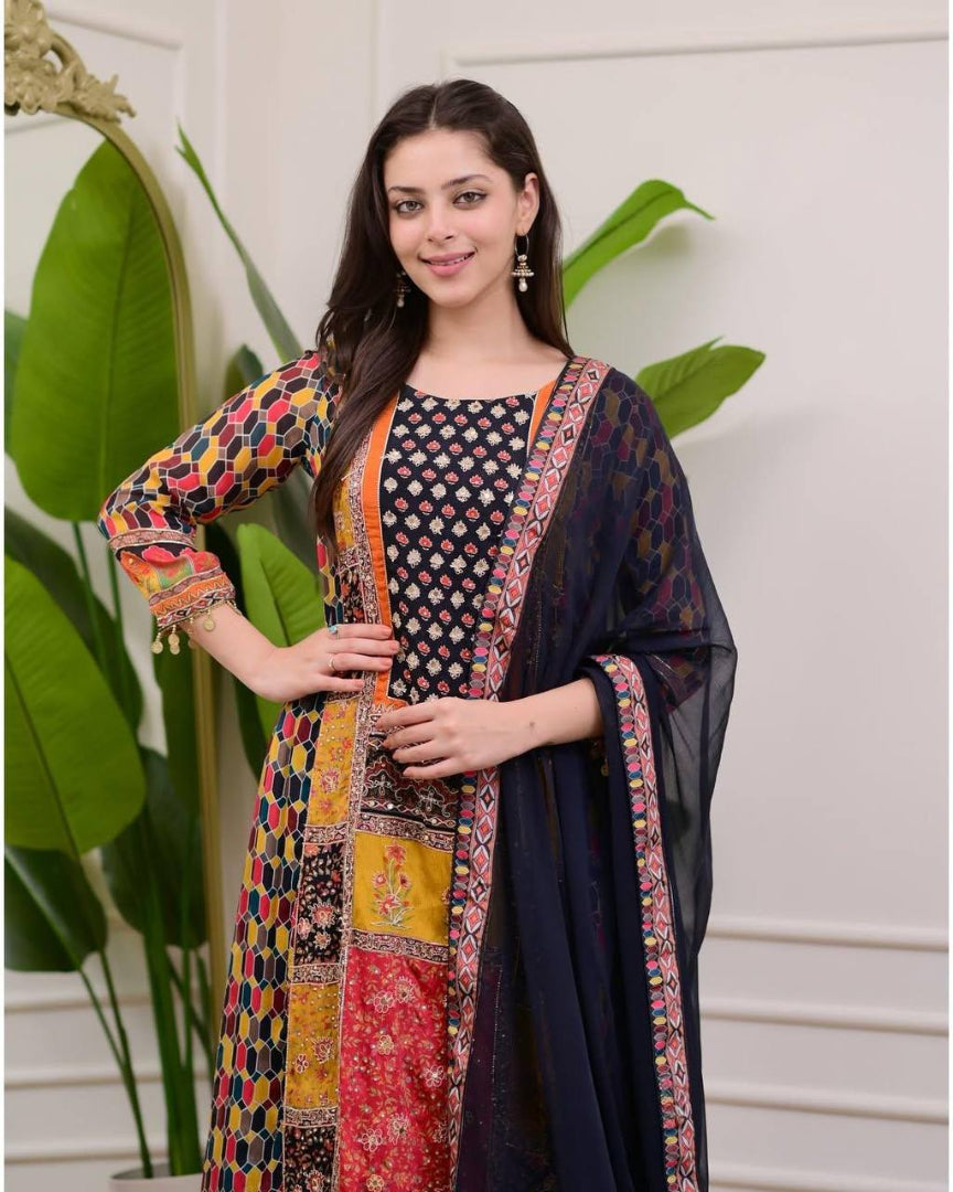 Embrace Grace Glamour with Our Exclusive Chinon Three-Piece Set