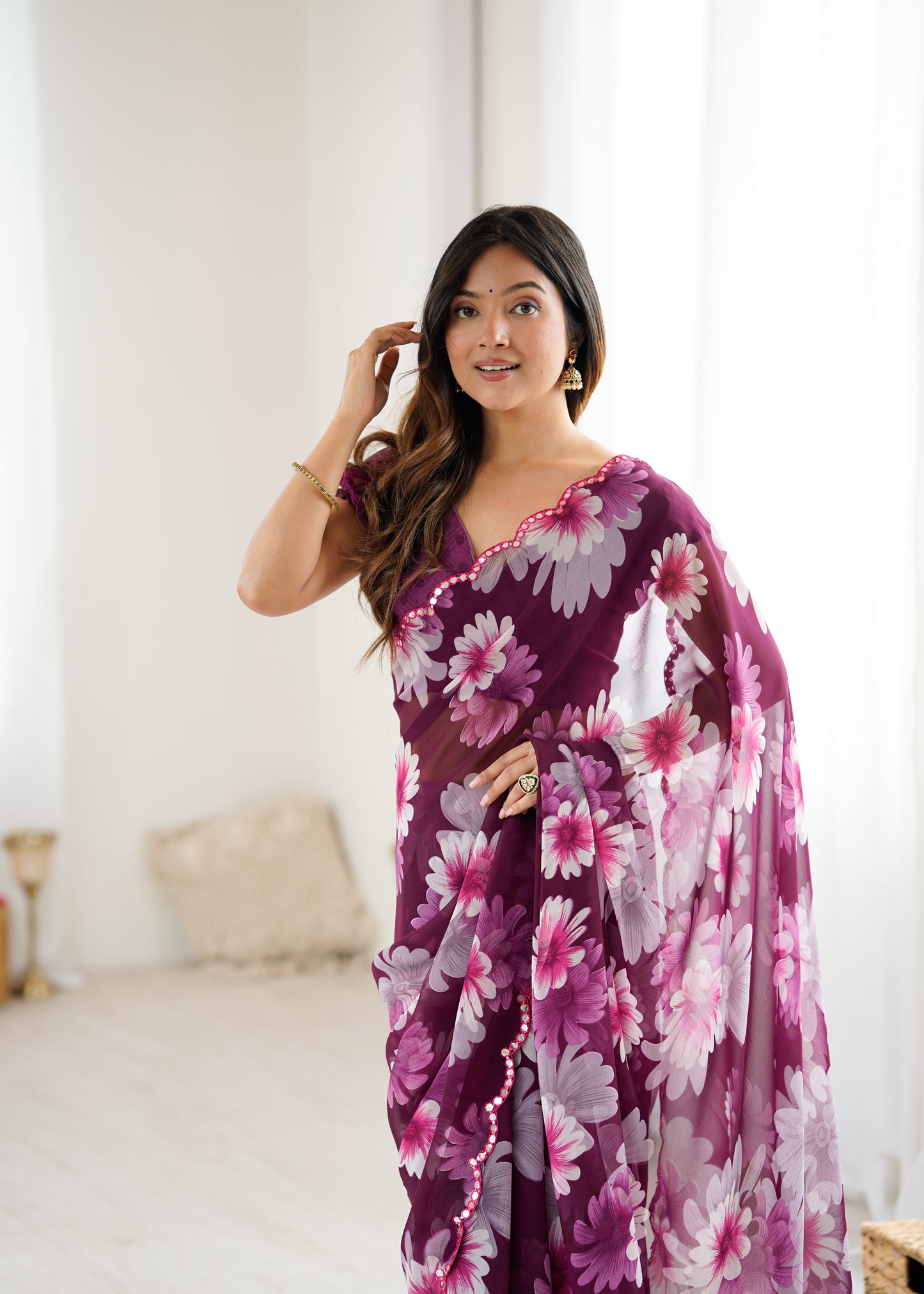 Beautiful Georgette Silk Saree