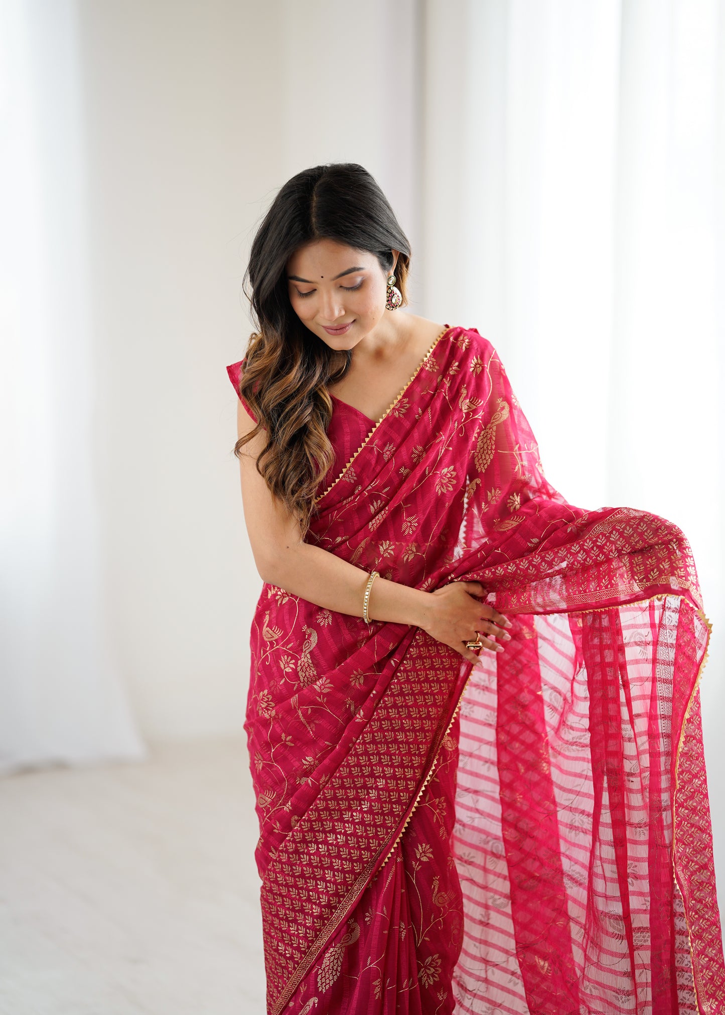 Elegant Georgette Silk Saree
