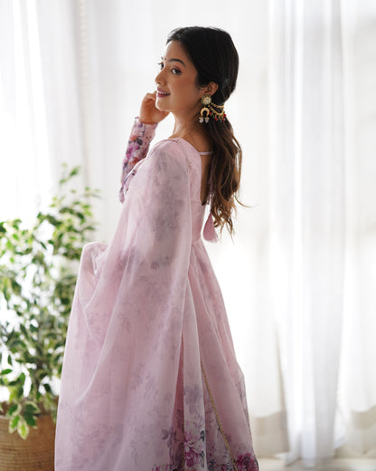PURE SOFT ORGANJA SILK FLAIR KALI ANARKALI SET