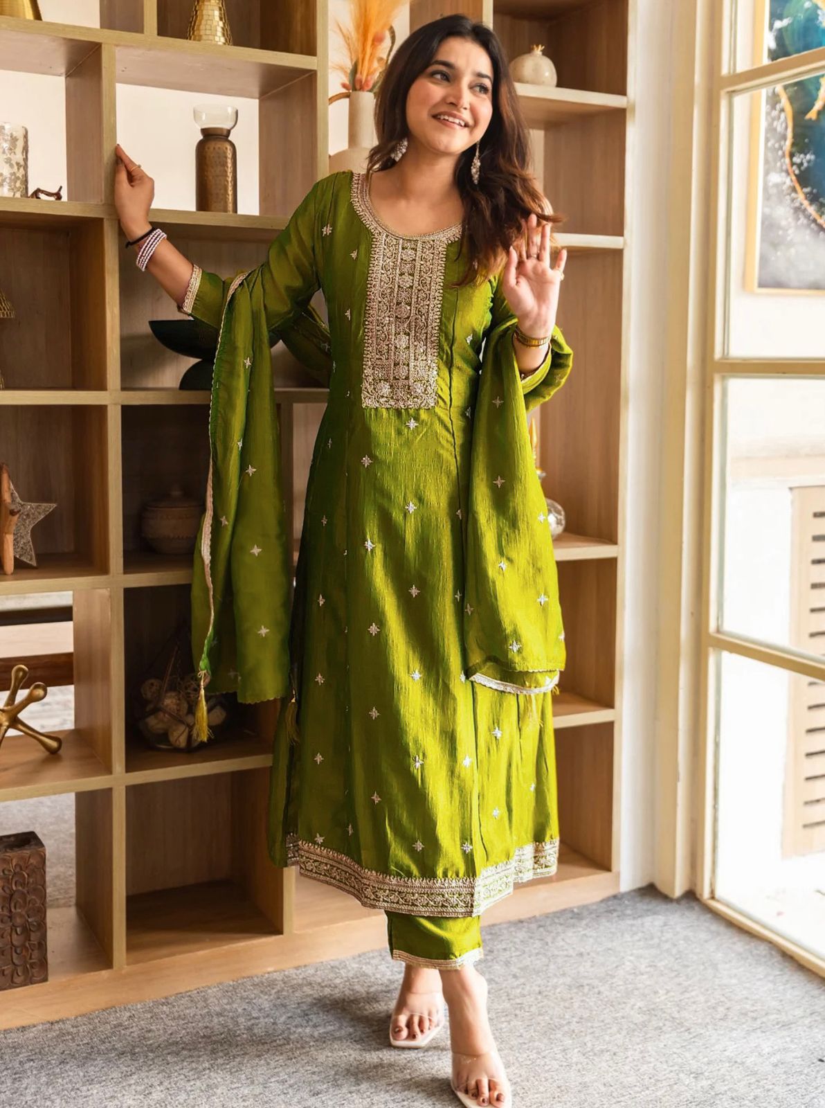 New Trendy Anarkali Designer Kurti Pant Set