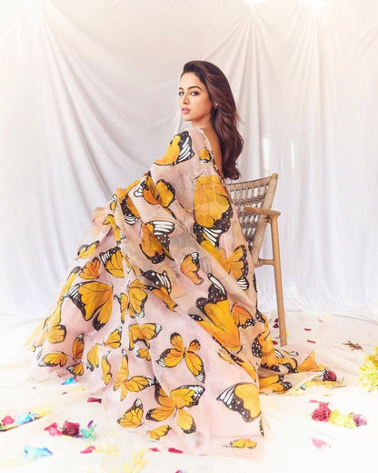 Premium Floral Print Taby Silk Lehenga Set