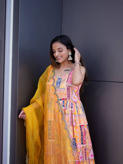 New Luxurious 3-Piece Set With Modal Satin with Dupatta