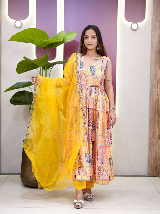 New Luxurious 3-Piece Set With Modal Satin with Dupatta