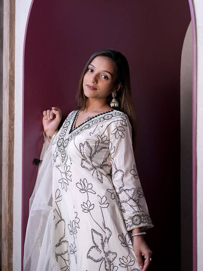 Premium Anarkali Salwar Suit – Digital Print Set with Dupatta