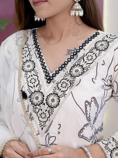 Premium Anarkali Salwar Suit – Digital Print Set with Dupatta