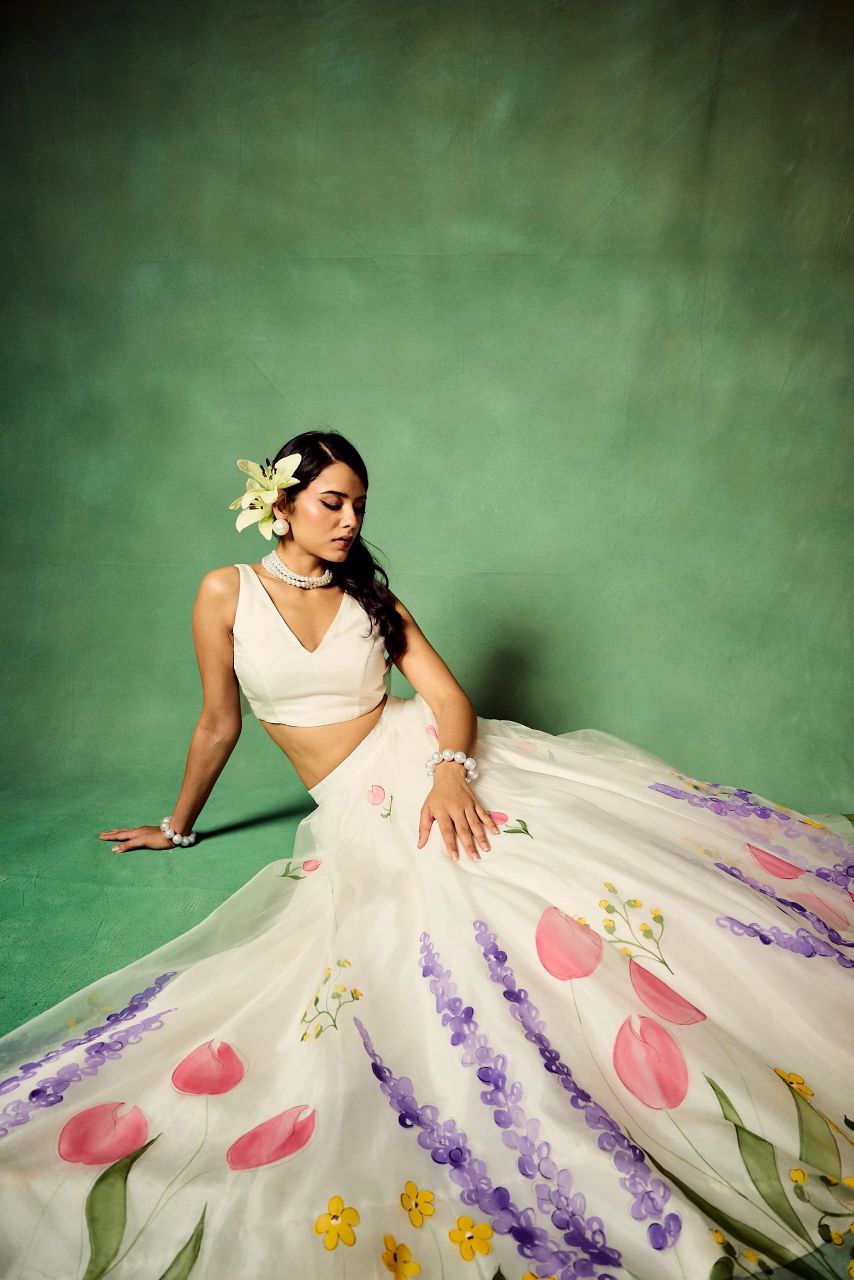 Premium Floral Print Lehenga Set