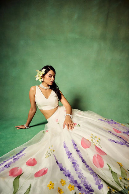 Premium Floral Print Lehenga Set