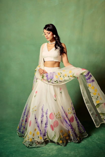 Premium Floral Print Lehenga Set