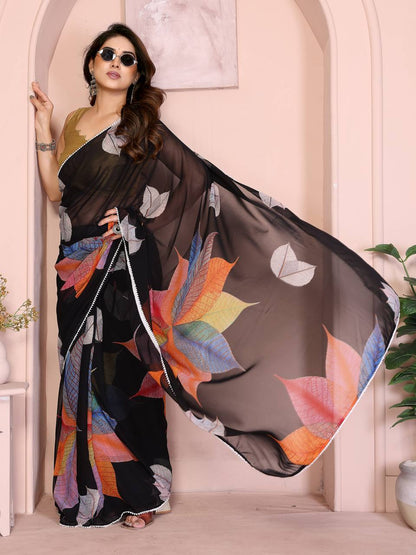 GeorgetteGrace Printed Easy-Drape Saree