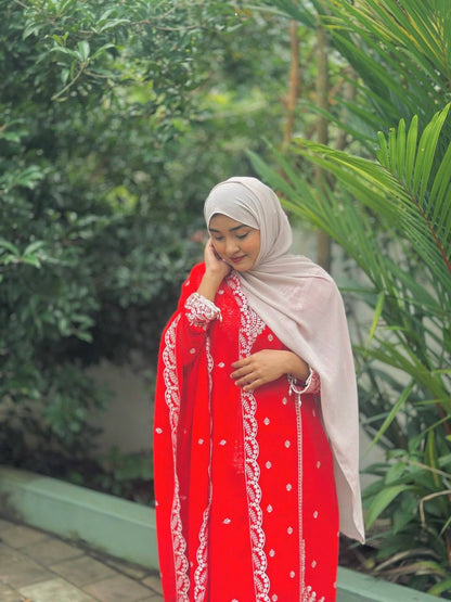 Royal Sequence Embroidery Work Faux Georgette Kurti Set