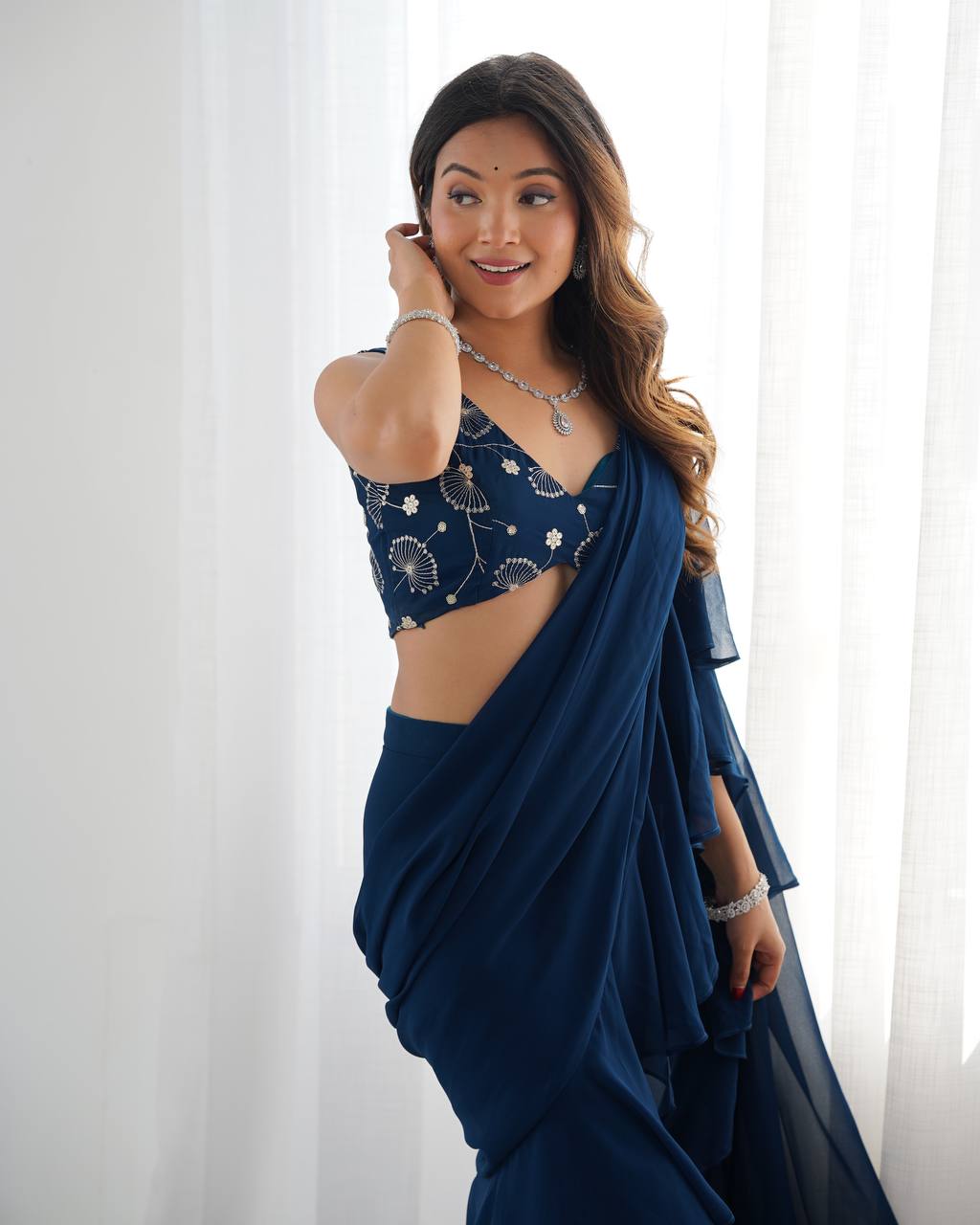 Ready-to-Wear Designer Sharara Saree Set