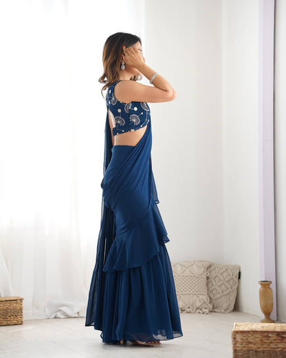 Ready-to-Wear Designer Sharara Saree Set