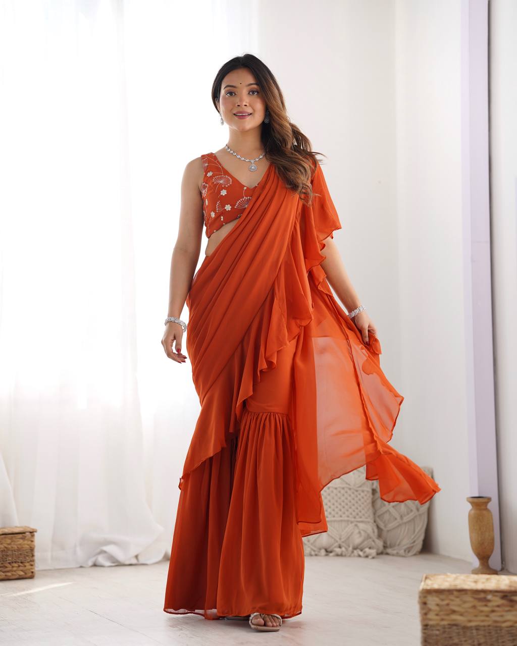Ready-to-Wear Designer Sharara Saree Set