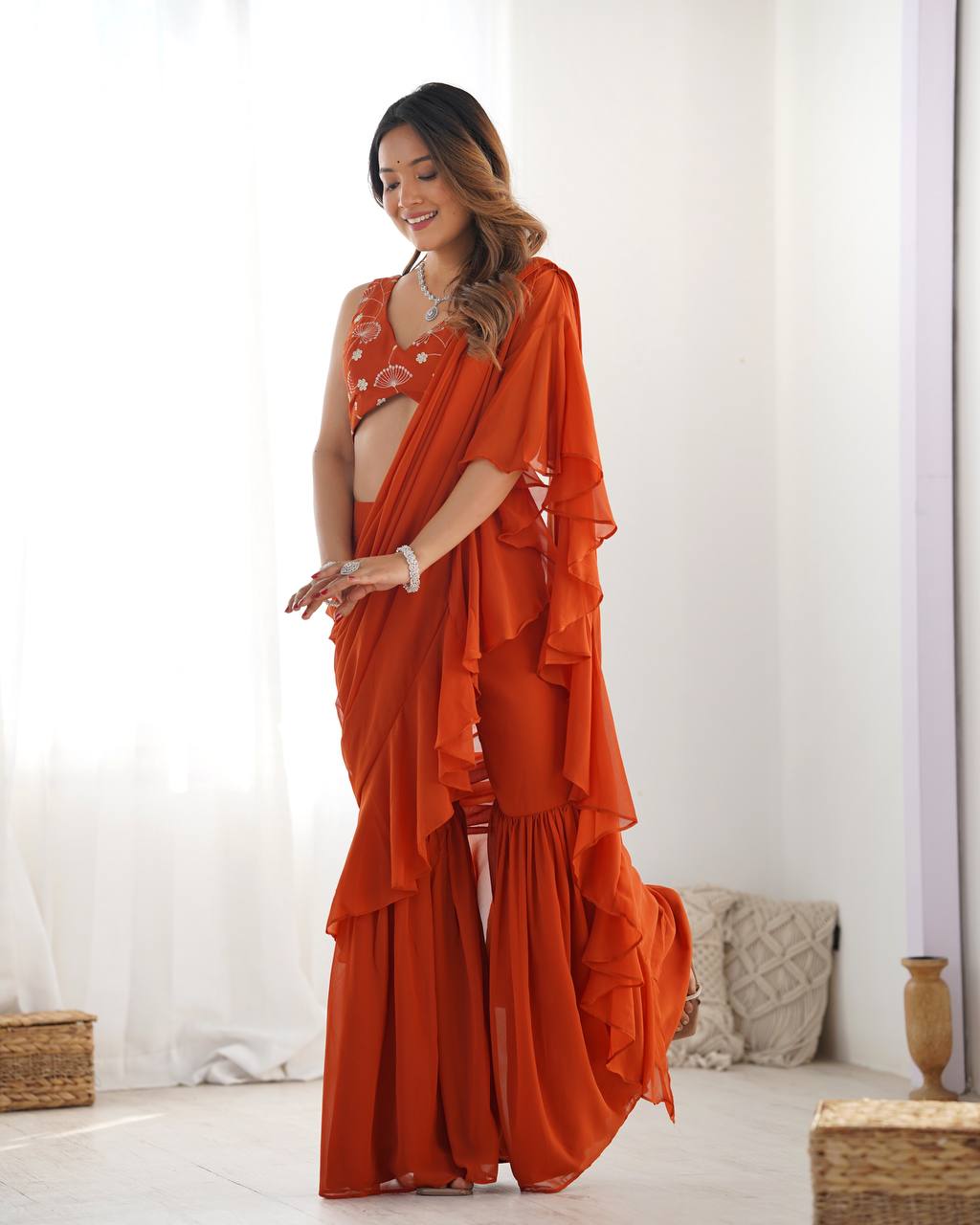 Ready-to-Wear Designer Sharara Saree Set