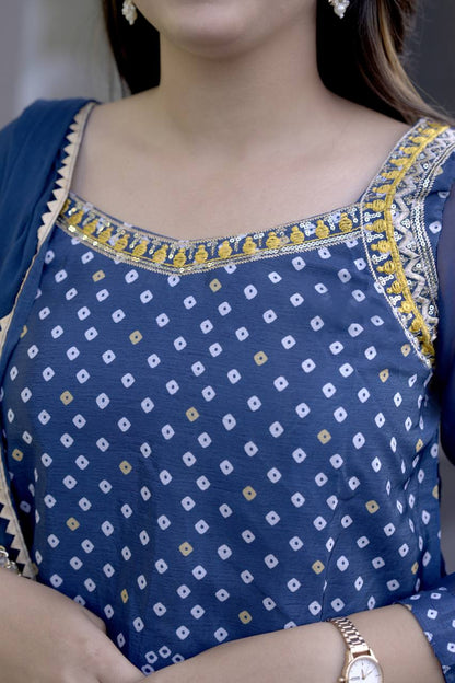 Premium Cotton Thread Sharara Set With Thread Embroidery