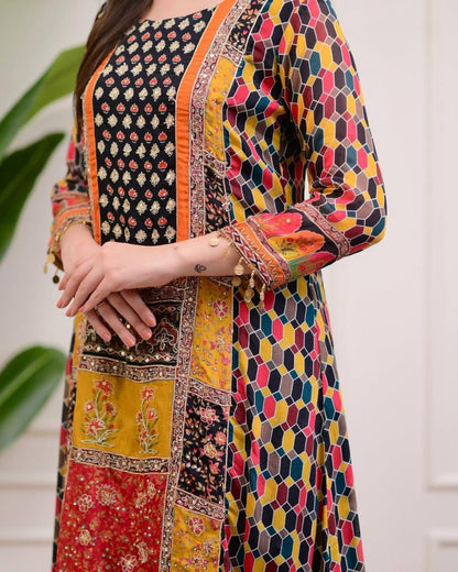 Embrace Grace Glamour with Our Exclusive Chinon Three-Piece Set